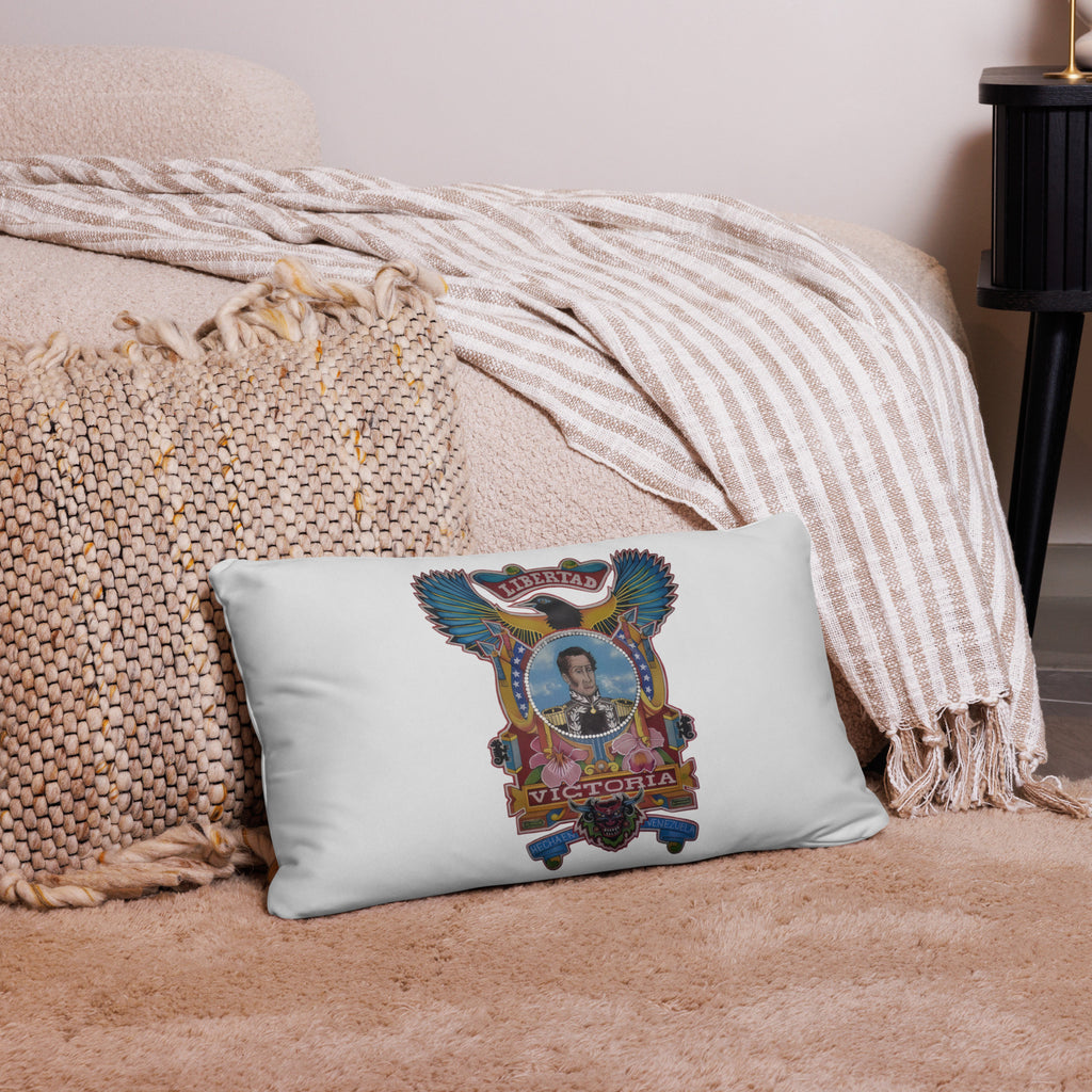 20×12 throw pillow, back view – El Libertador home decor by Bareta Fina Designs