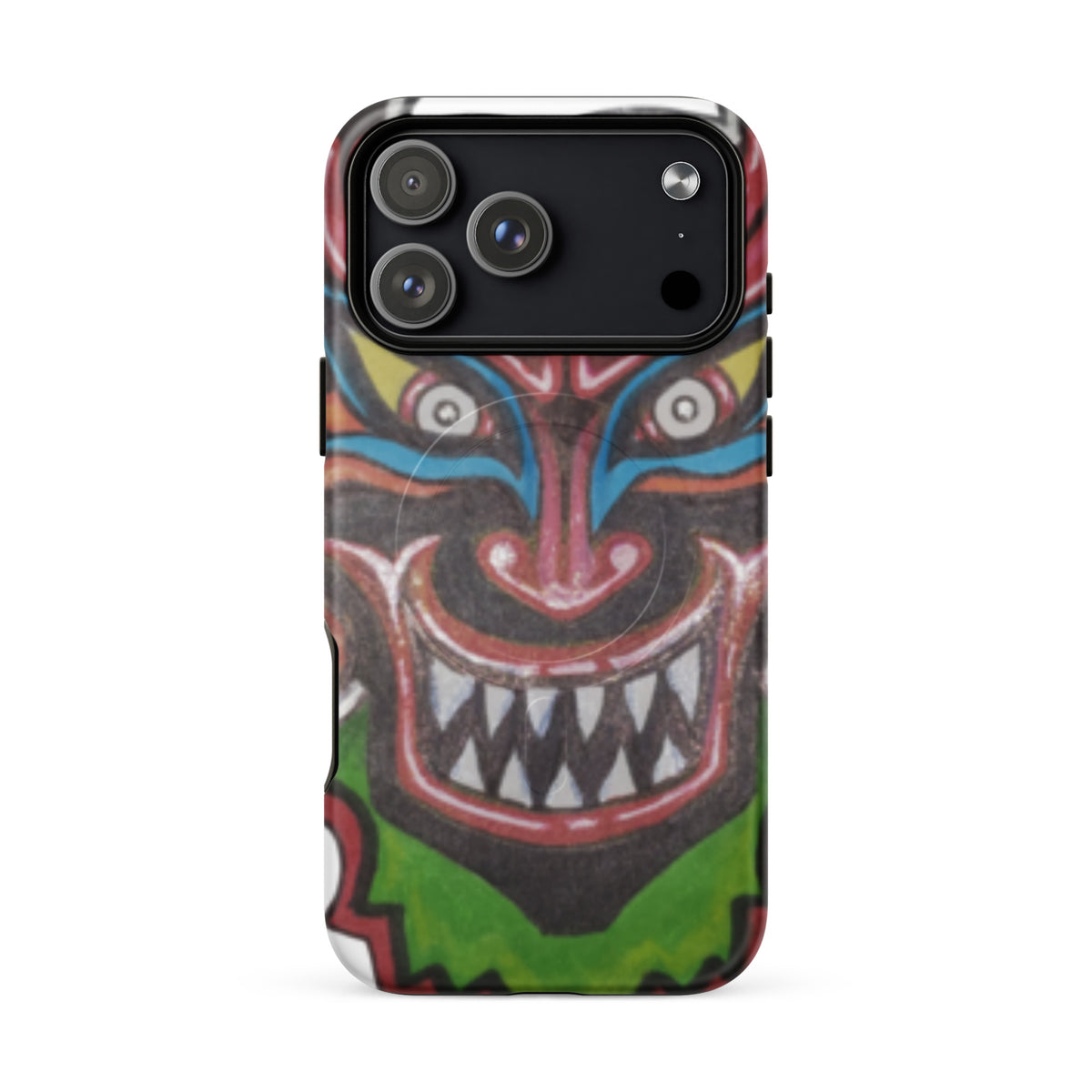 Dancing Demon MagSafe iPhone Case for iPhone 17 Pro Max, hand-drawn Diablos Danzantes mask design